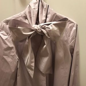 Tory Burch Taffeta Daphne Bow Blouse